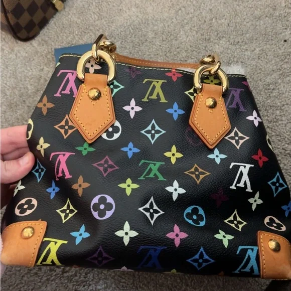 Louis Vuitton Black Multicolor Audra Handbag - Picture 2 of 10